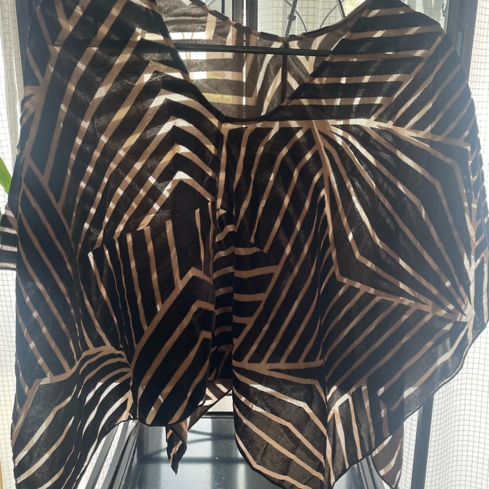 Joseph Ribkoff Striped Black and Cream Blouse